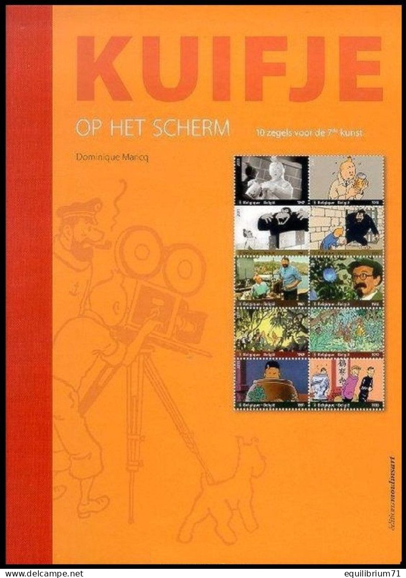 Kuifje Op Het Scherm - Beperkte Editie / Édition Limitée - Bedekt Met Het Velletje Met 10 Zegels Stempeling Voorverkoop - Philabédés (fumetti)