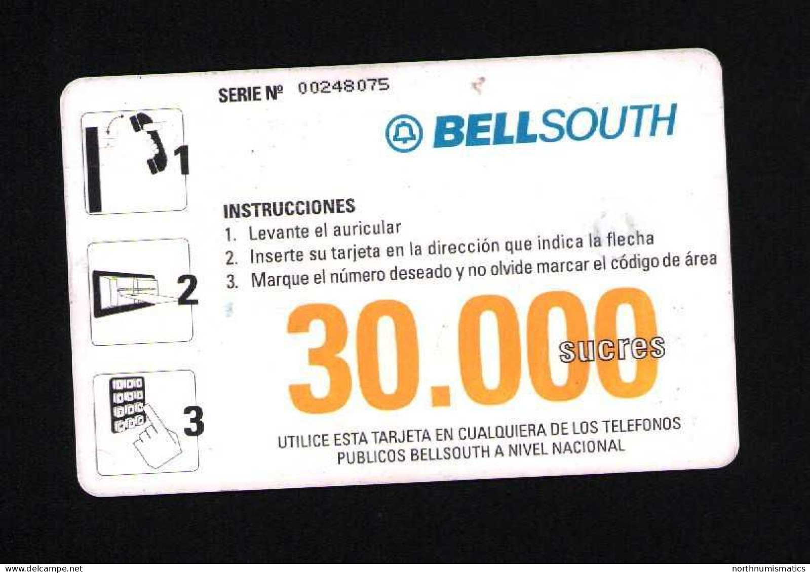 Bellsouth Chip Phone Card - Lots - Collections