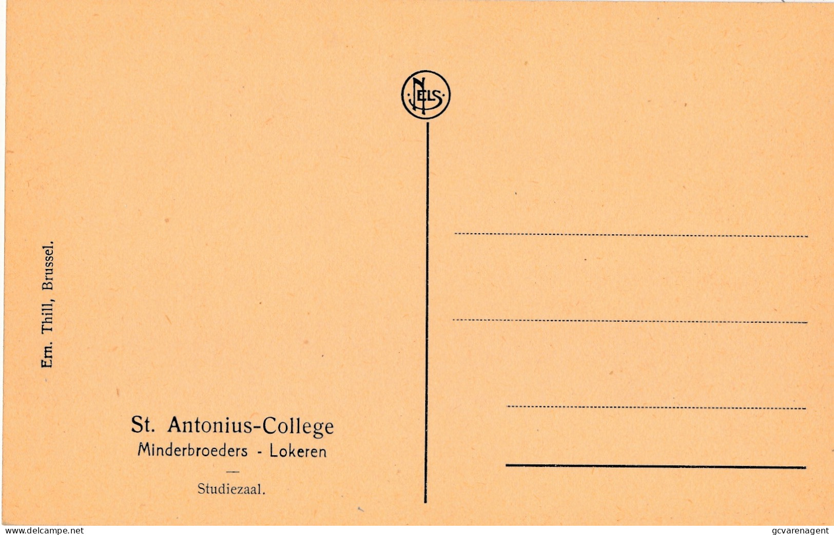 LOKEREN  ST.ANTONIUS COLLEGE  MINDERBROEDERS   STUDIEZAAL           2 SCANS - Lokeren