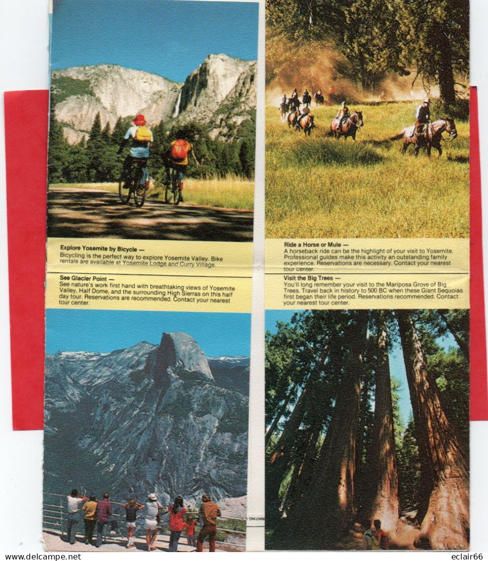 YOSEMITE - CARTE LETTRE DEPLIANT 5 VUES - Tour Yosemite Valley - 1980 -voir Scannes Impeccable - Yosemite