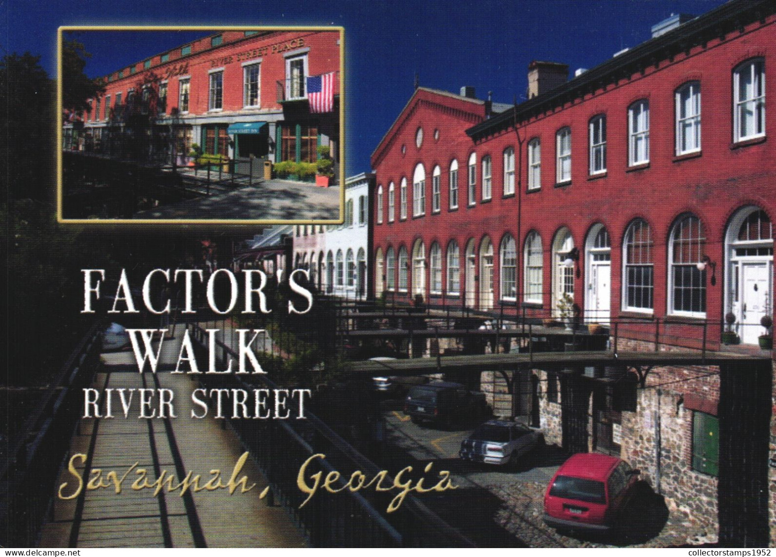 UNITED STATES, GEORGIA, SAVANNAH, FACTOR'S WALK, RIVER STREET - Savannah