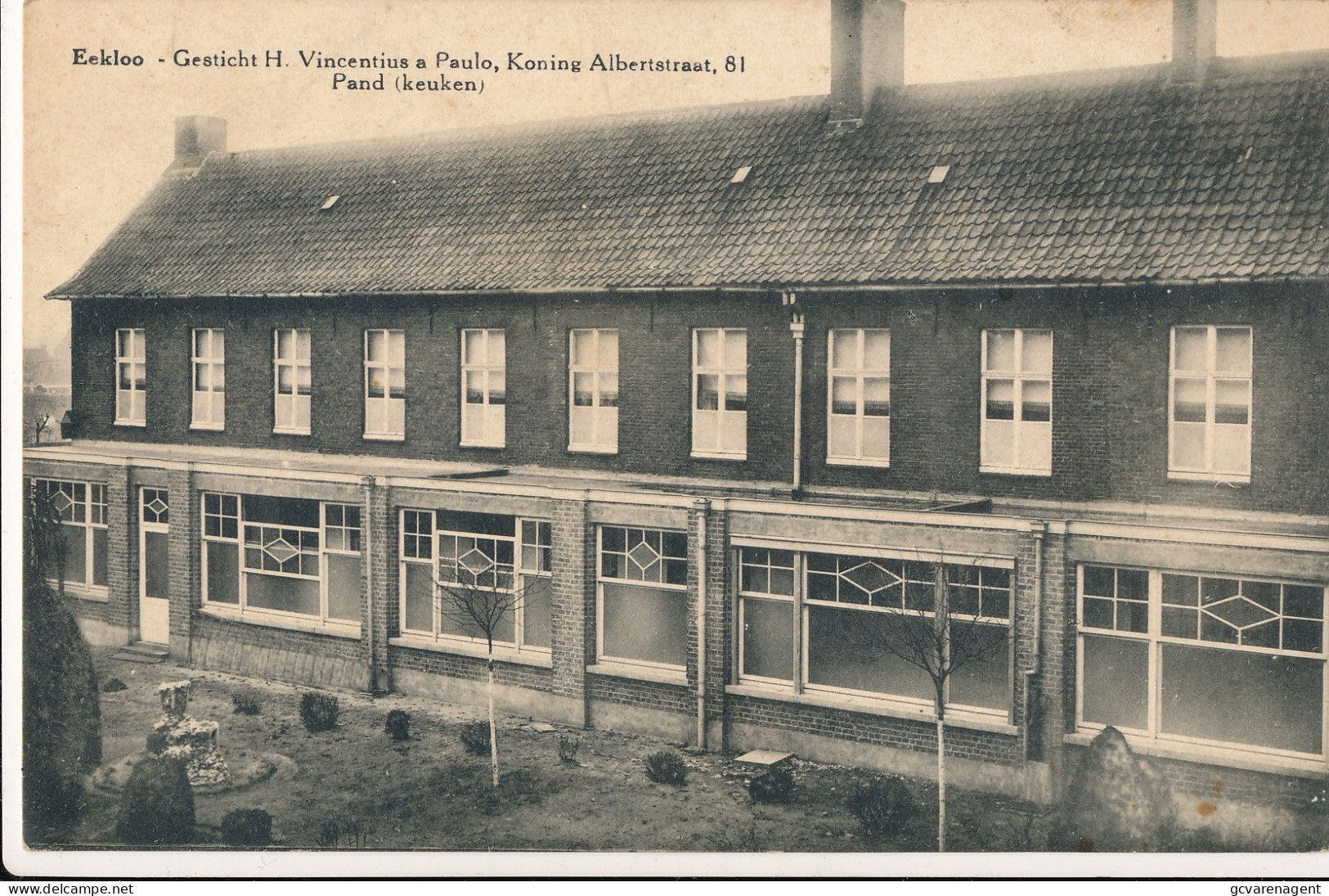 EEKLO   GESTICHT H.VINCENTIUS A PAULO  K.ALBERTSTR.     PAND  KEUKEN                 2 SCANS - Lokeren