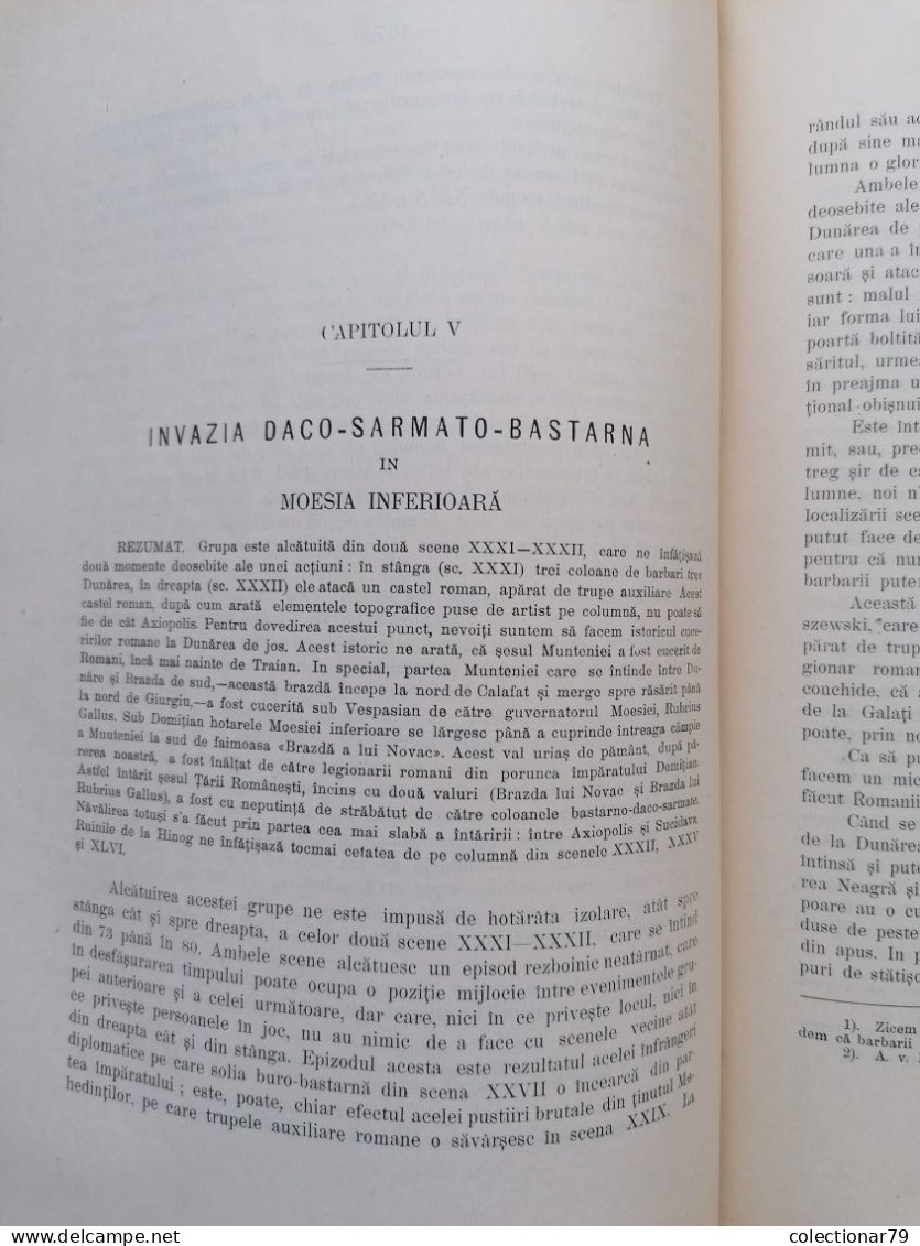 Romania Teohari Antonescu Columna Traiana Arheologic Geografic Artistic / 1910,272 Pag.30x21 Cm,recopertata,dedicatie - Livres Anciens