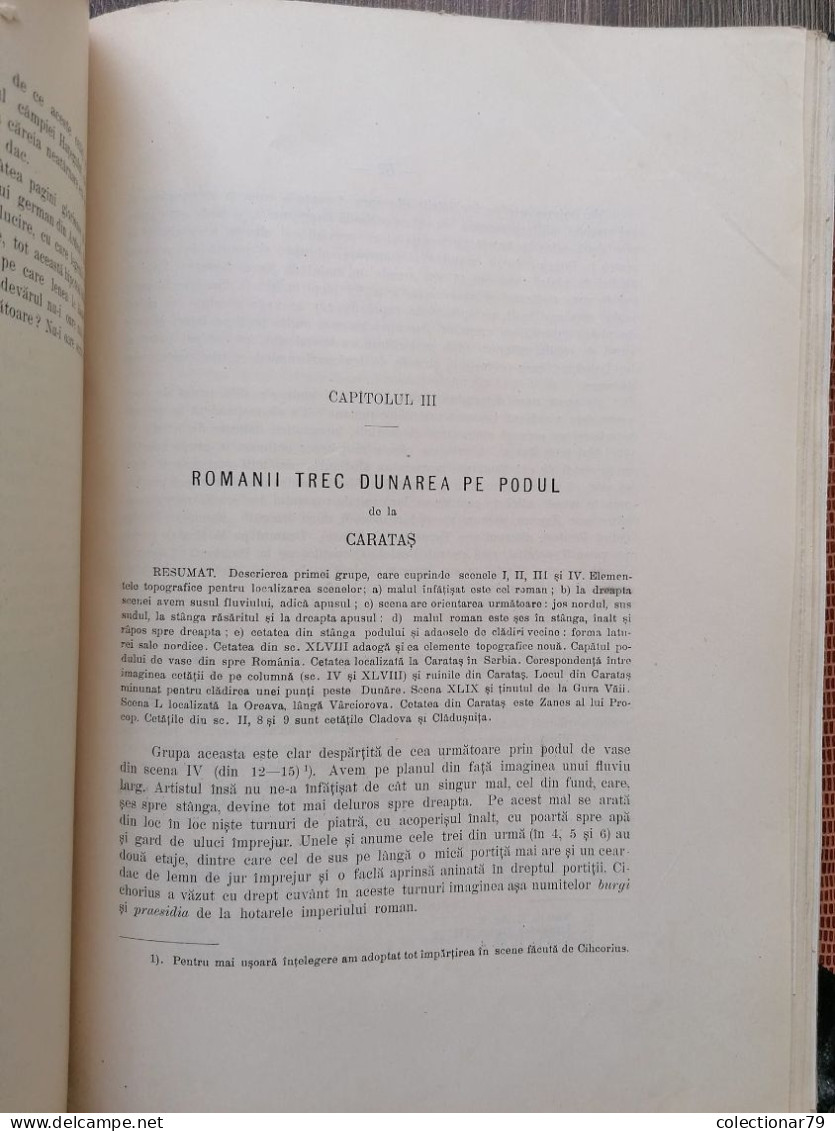 Romania Teohari Antonescu Columna Traiana arheologic geografic artistic / 1910,272 pag.30x21 cm,recopertata,dedicatie