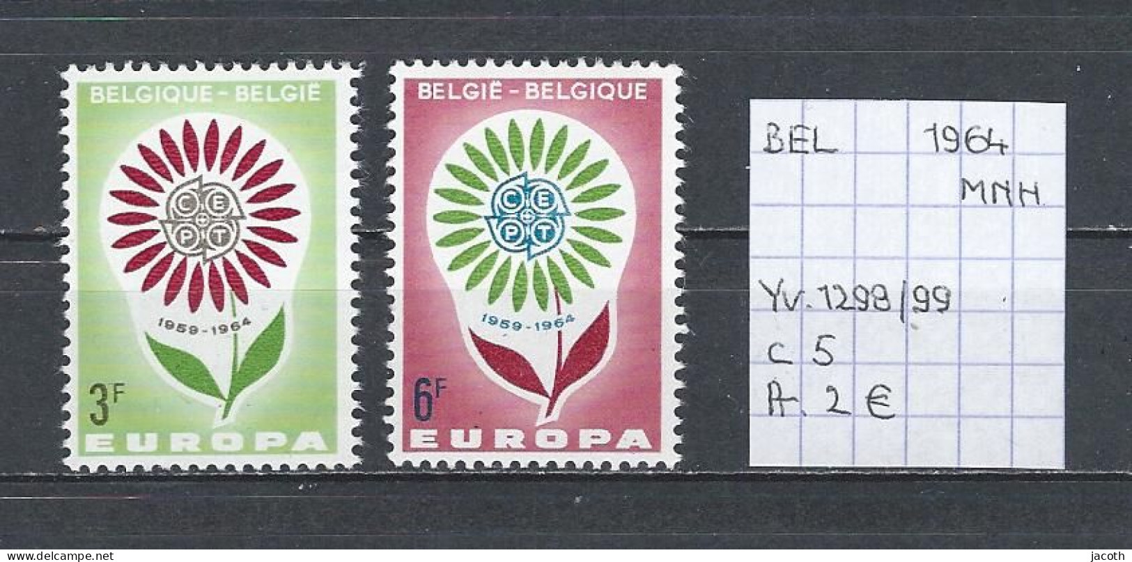 (TJ) Europa CEPT 1964 - België YT 1298/99 (postfris/neuf/MNH) - 1964