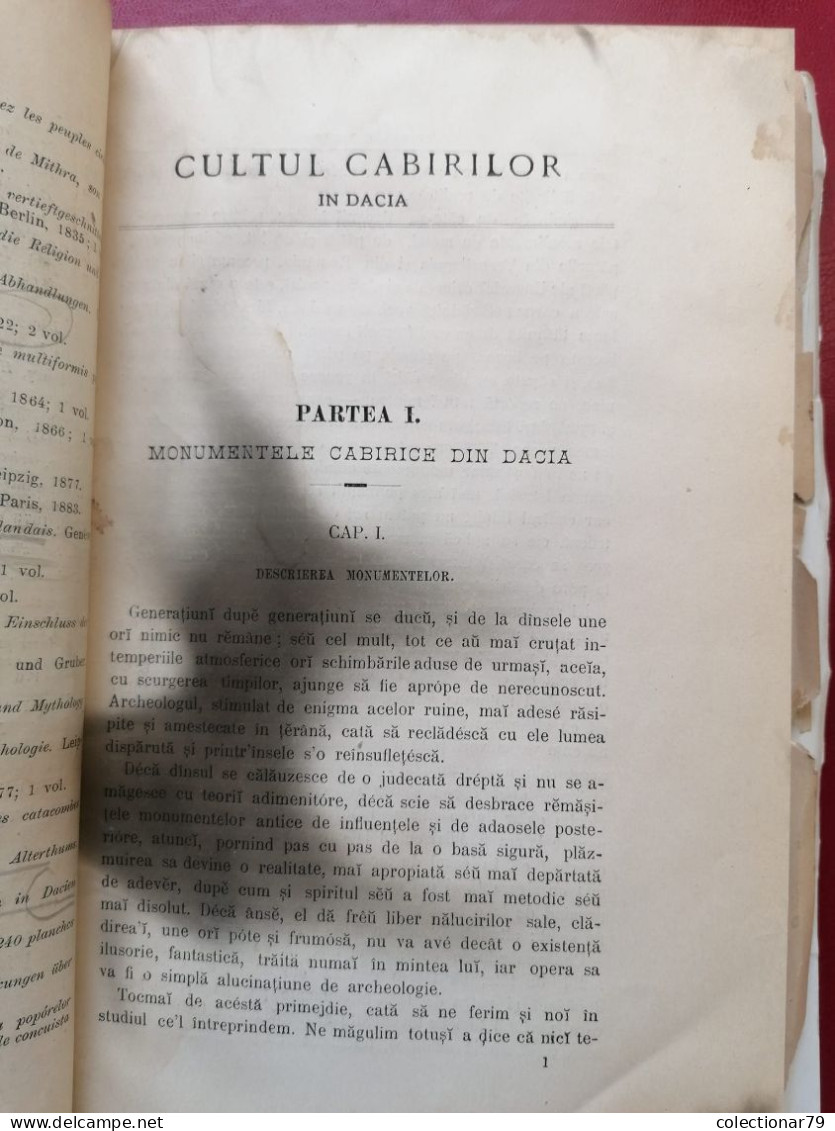 Romania Teohari Antonescu  Cultul Cabirilor în Dacia - Livres Anciens