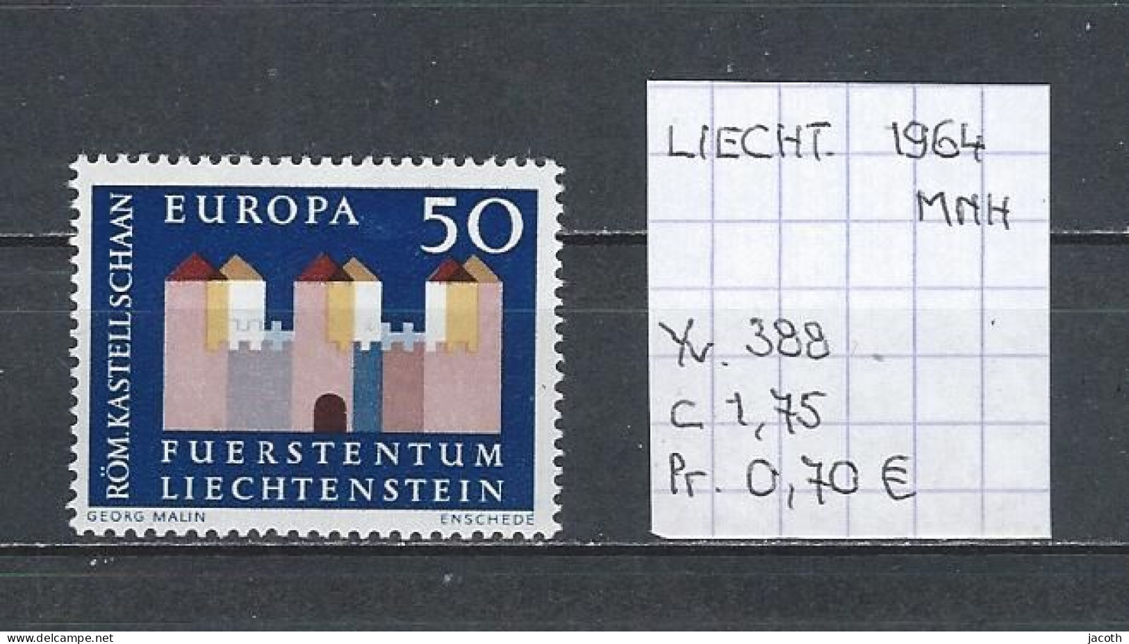 (TJ) Europa CEPT 1964 - Liechtenstein YT 388 (postfris/neuf/MNH) - 1964
