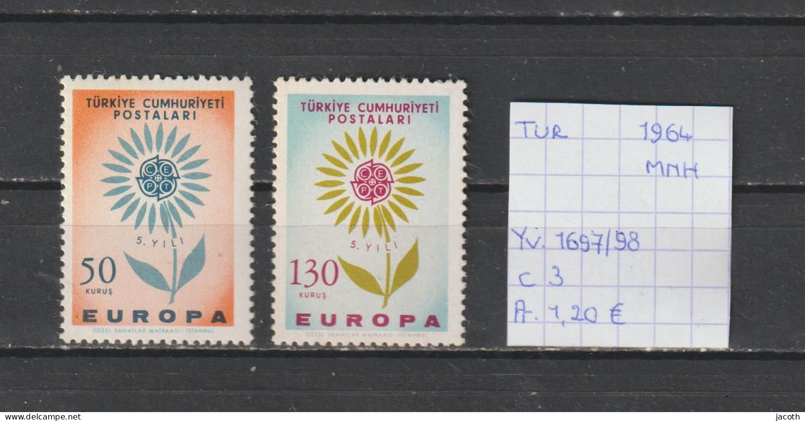 (TJ) Europa CEPT 1964 - Turkije YT 1697/98 (postfris/neuf/MNH) - 1964