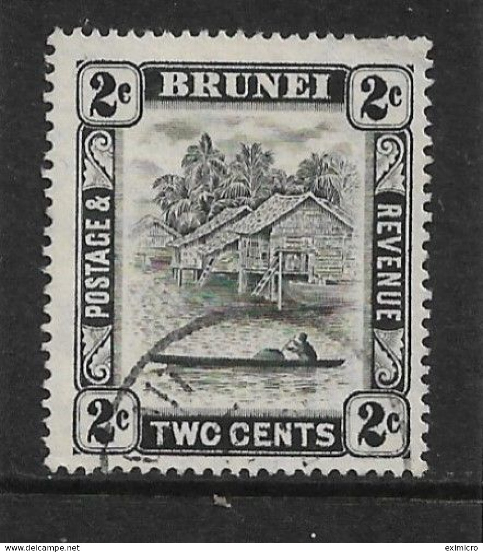 BRUNEI 1951 2c BLACK SG 80ab FINE USED Cat £8 - Brunei (...-1984)