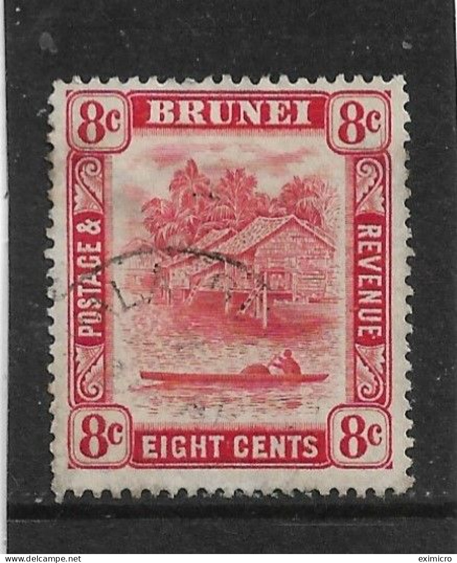 BRUNEI 1951 8c SG 84a PERF 13 FINE USED Cat £22 - Brunei (...-1984)