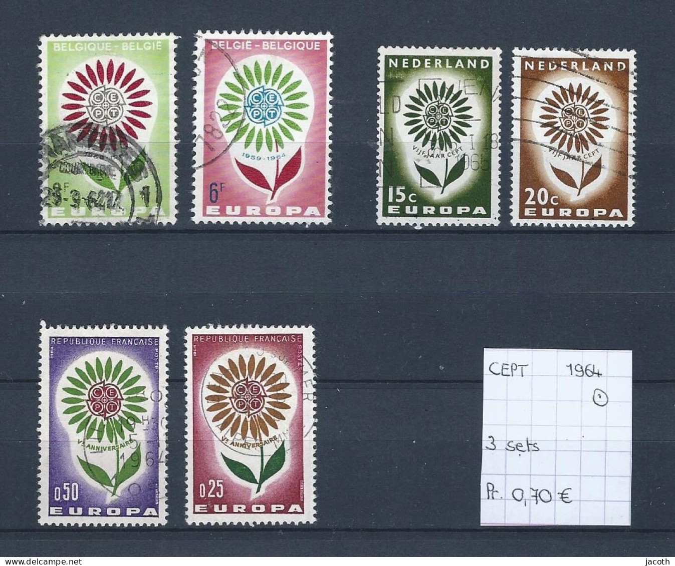 (TJ) Europa CEPT 1964 - 3 Sets (gest./obl./used) - 1964