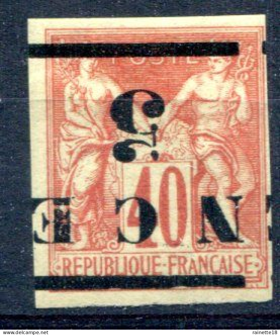 Nouvelle Calédonie     N° 6a *    Surcharge Renversée - Unused Stamps