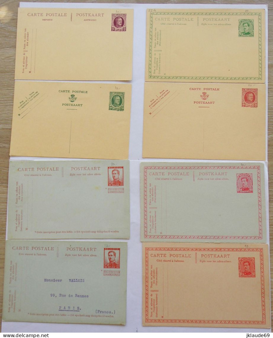 BELGIQUE  Lot 93 EP Cartes Postales Courrier Entiers Postaux Publibel Pub Société Courrier - Autres & Non Classés
