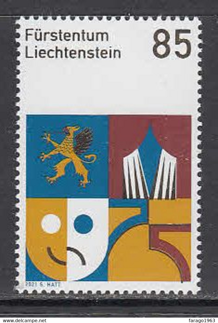 2021 Liechtenstein Operetta Balzars Drama GOLD Complete Set Of 1 MNH @ BELOW FACE VALUE - Unused Stamps