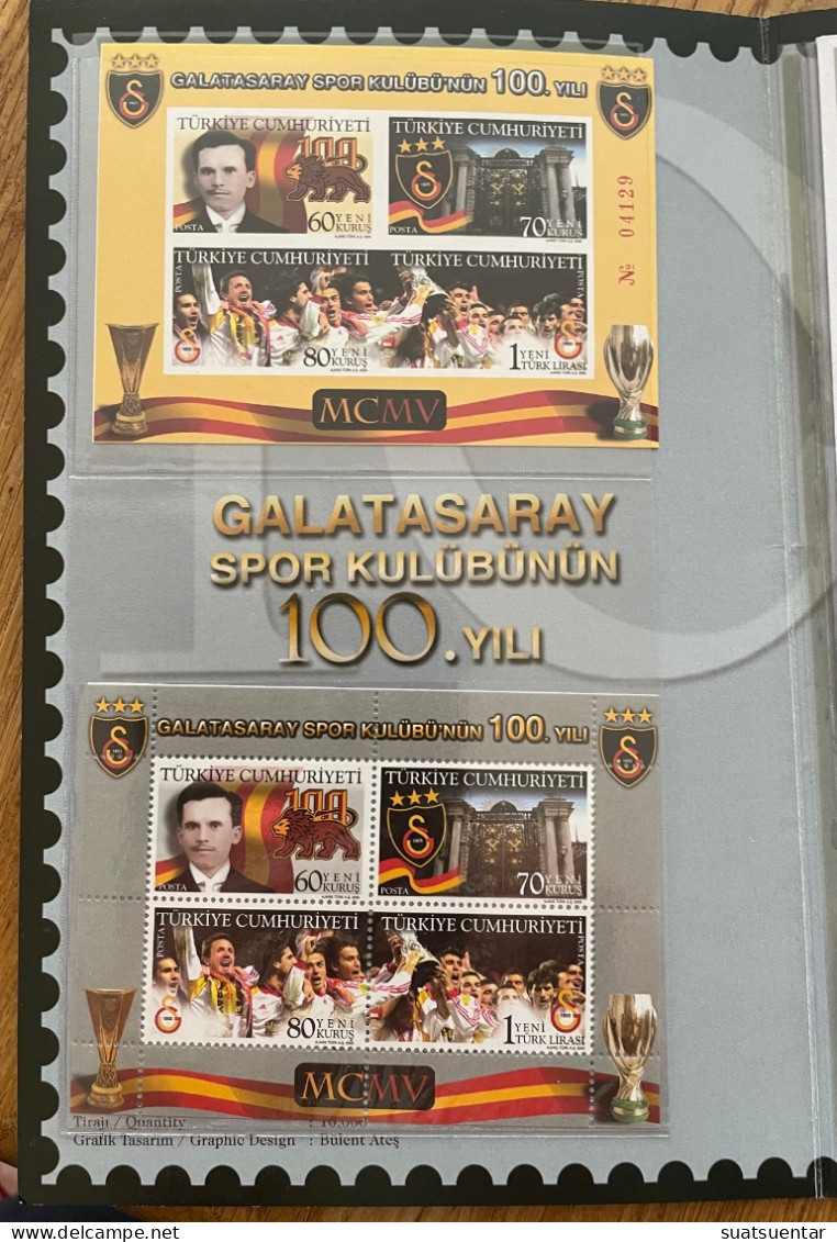 2005 Galatasaray 100. Anniversary Special Folder - Hojas Bloque