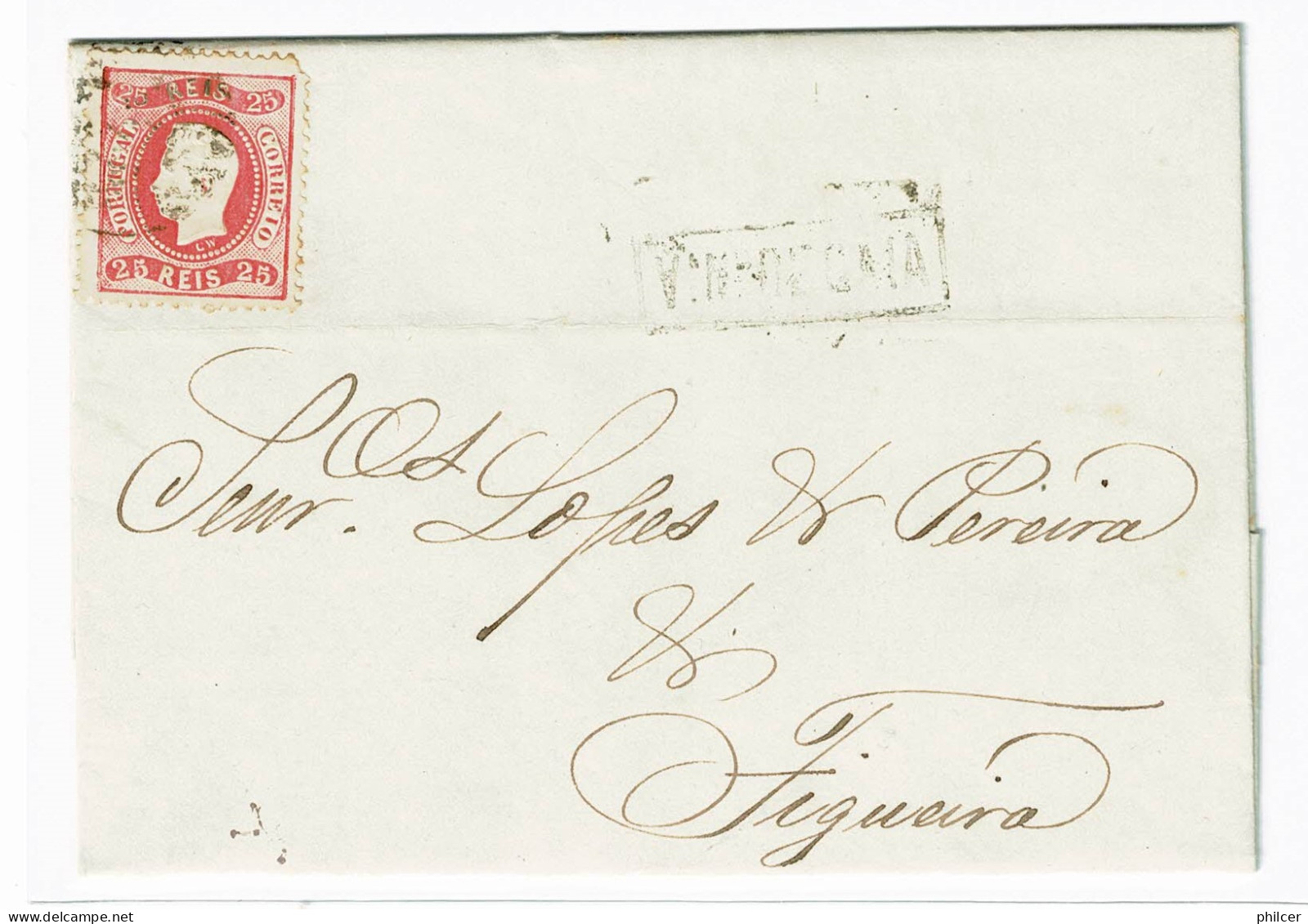 Portugal, 1869, # 30, Para Figueira - Covers & Documents