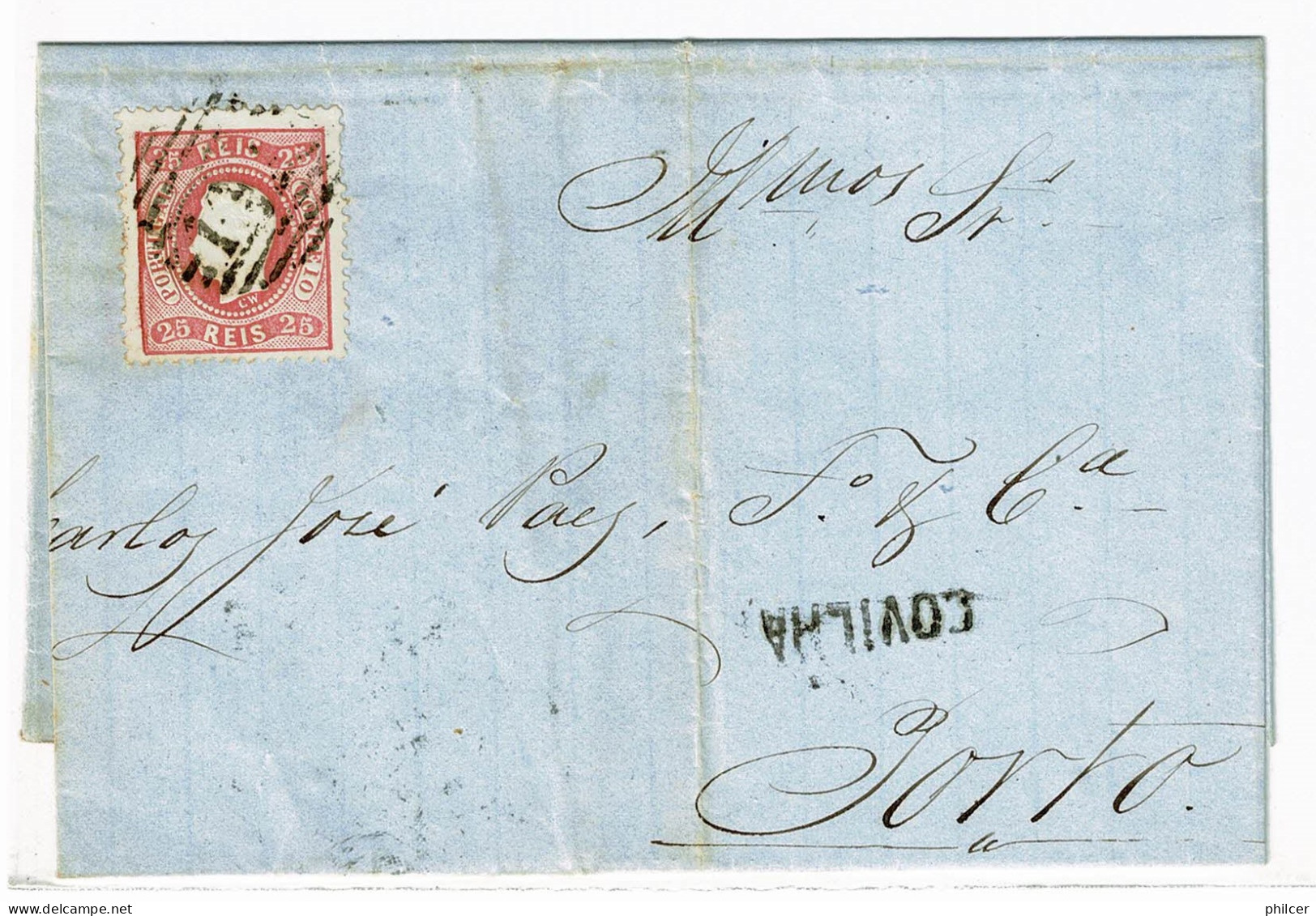 Portugal, 1868, # 30, Para O Porto - Storia Postale