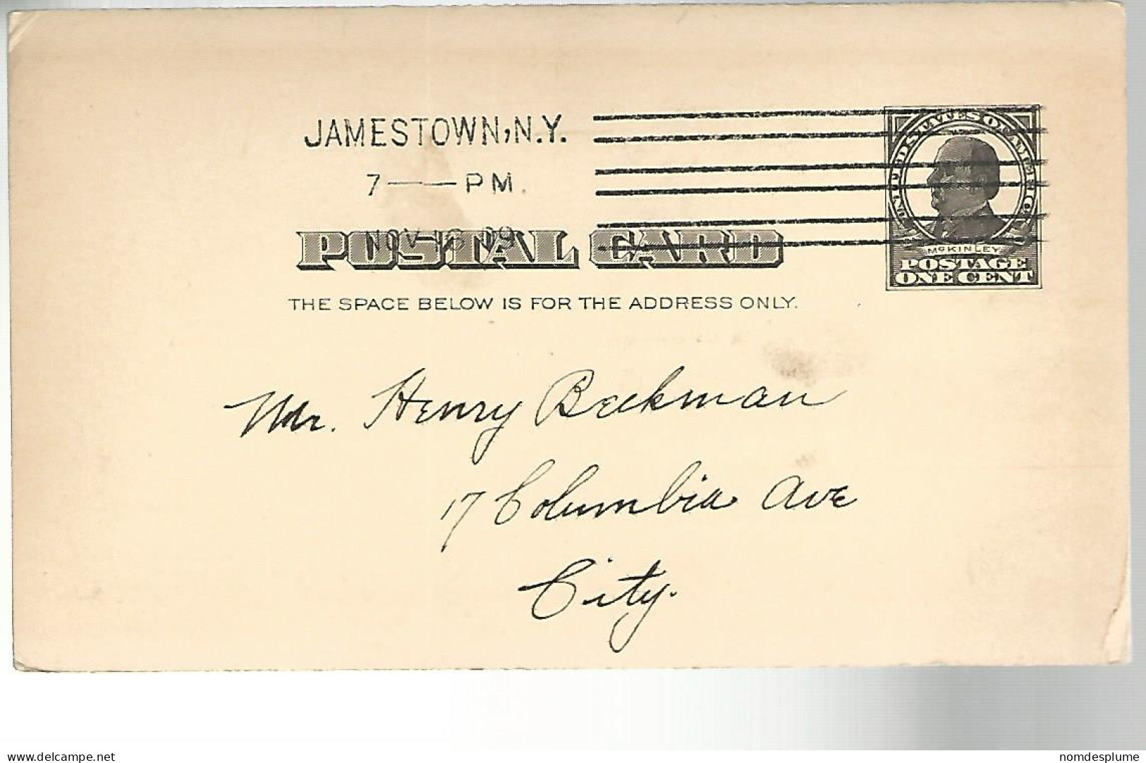 52950 ) USA Postal Stationery Jamestown Postmark 1909 - 1901-20