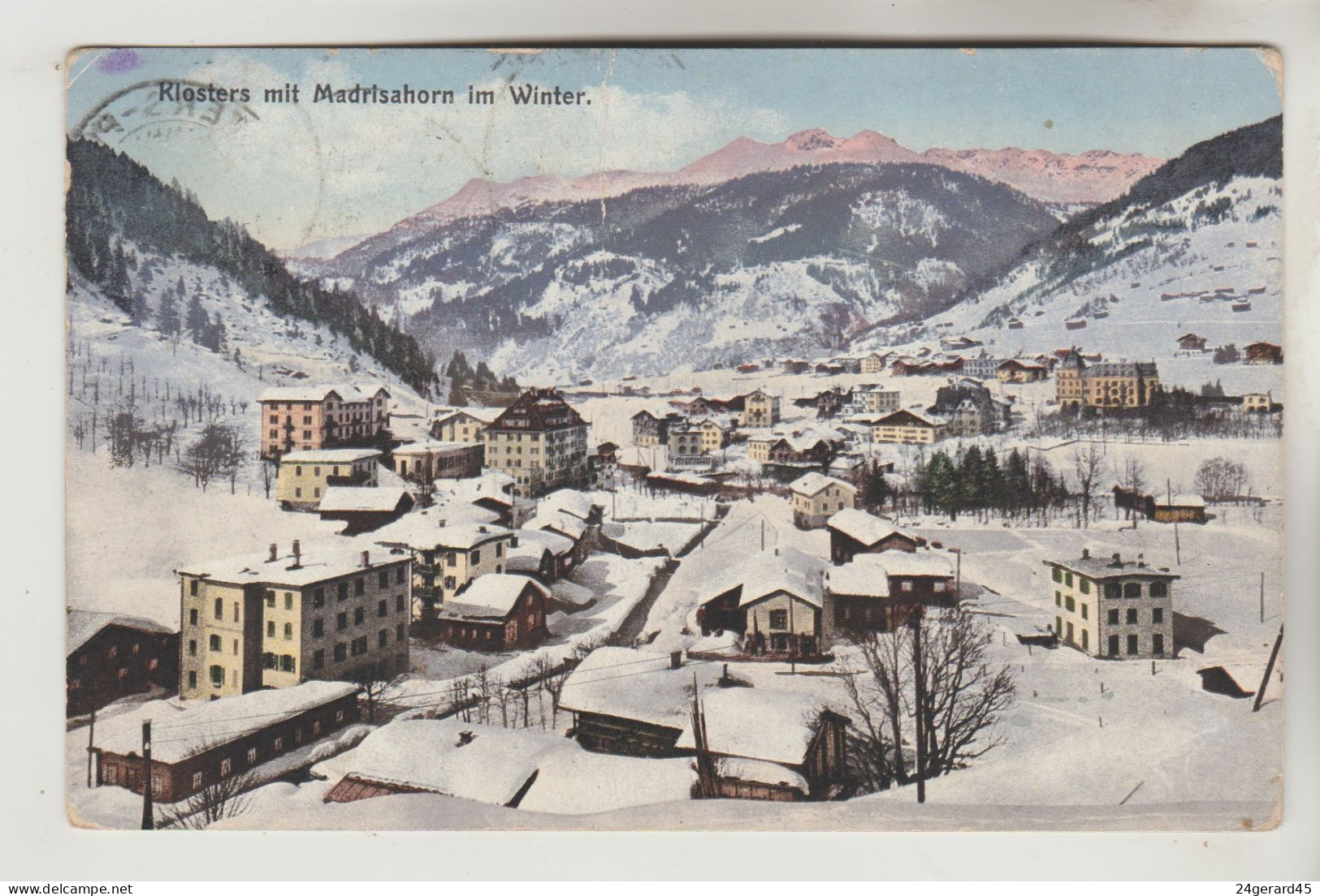 CPA KLOSTERS (Suisse-Grisons) - Mit Madrisahorn Im Winter - Klosters