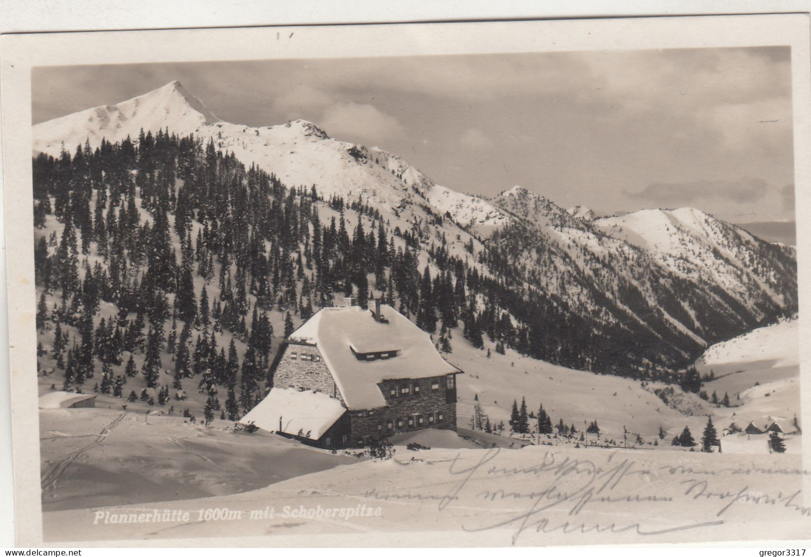 D5403) PLANNERHÜTTE Mit Schoberspitze - Stark Verschneit - Gel. DONNERSBACH 1931 - Donnersbach (Tal)