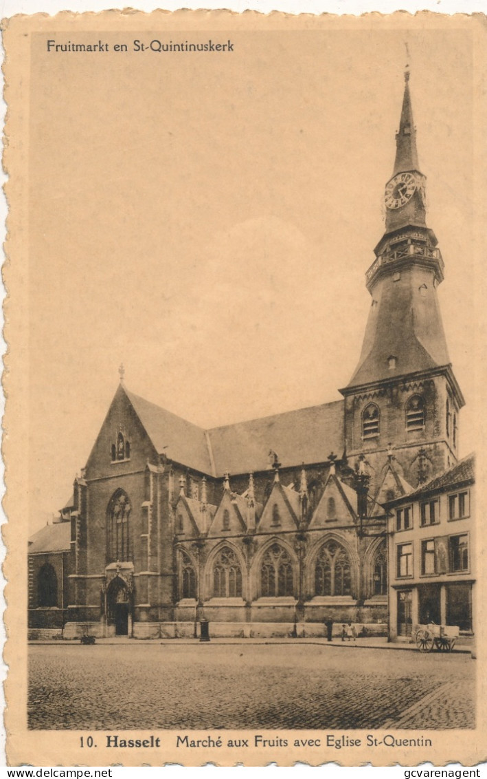 HASSELT  FRUITMARKT EN ST.QUINTINUSKERK                2 SCANS - Hasselt