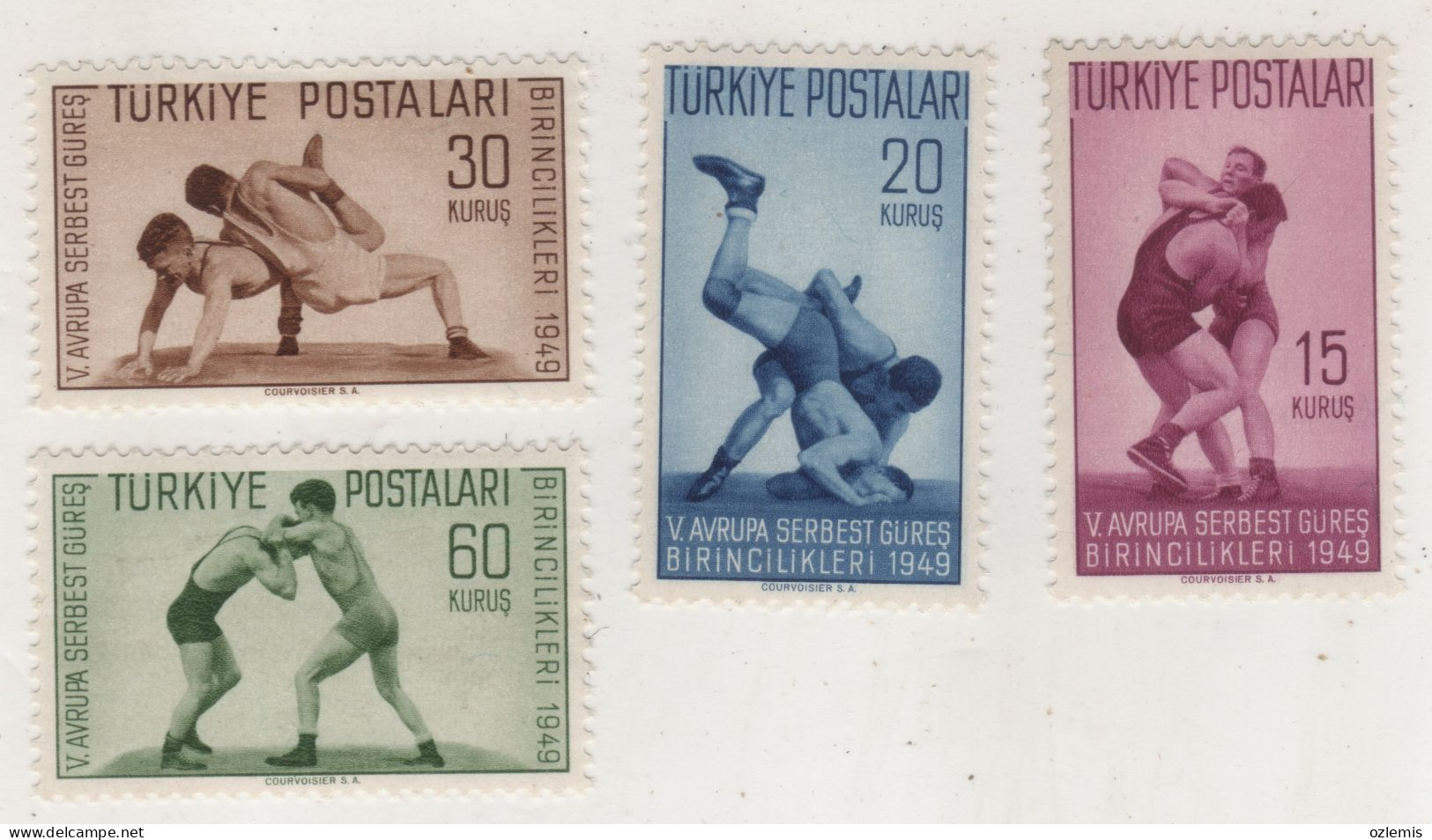 TURKEY,TURKEI,TURQUIE ,1949,THE 5TH EUROPEAN WRESTLING CHAMPIONSHIPS,STAMP,MNH - Ongebruikt