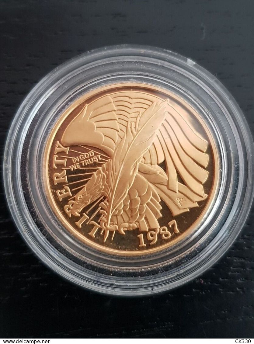 United States Constitution 1987 Coins - Lot Aus 5 Und 1 $ - Gold/Silber 900/1000 - Collezioni