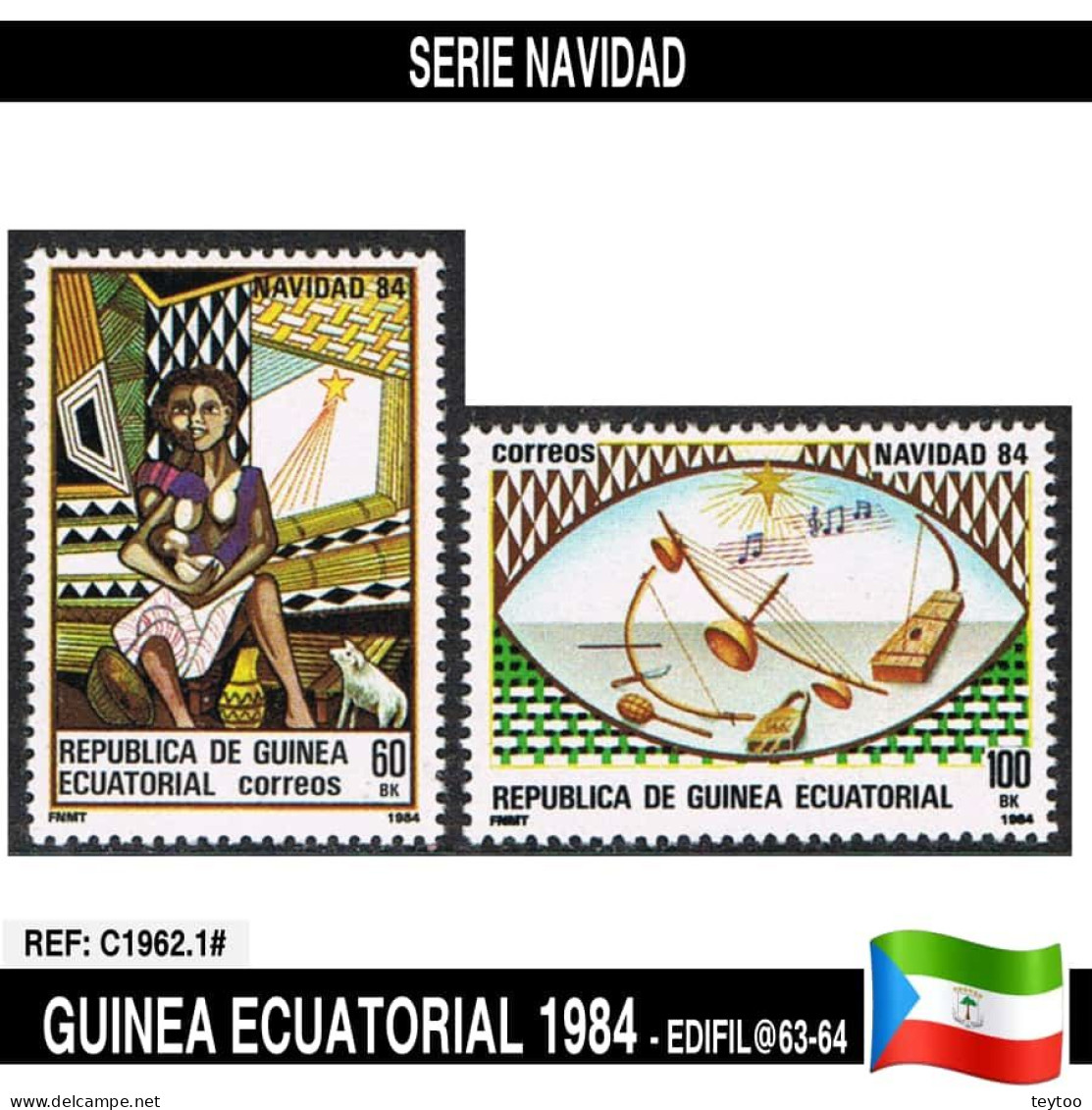 C1962.1# Guinea Ecuatorial 1984. Navidad (MNH) EDI@63-64 - Guinée Equatoriale