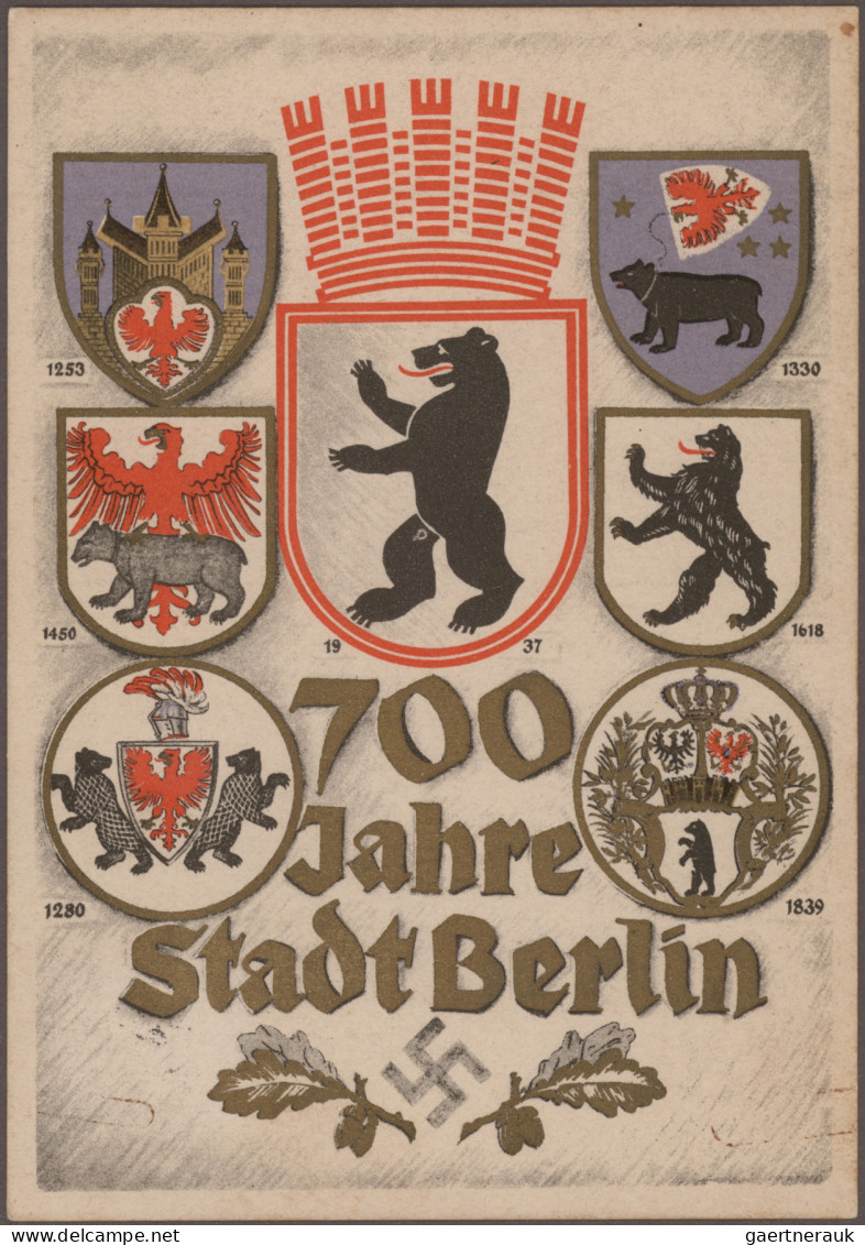 Nachlässe: 1890/1950 Ca., Enorme Ansichtskartensammlung In 24 Alben/Ordnern Und - Alla Rinfusa (min 1000 Francobolli)