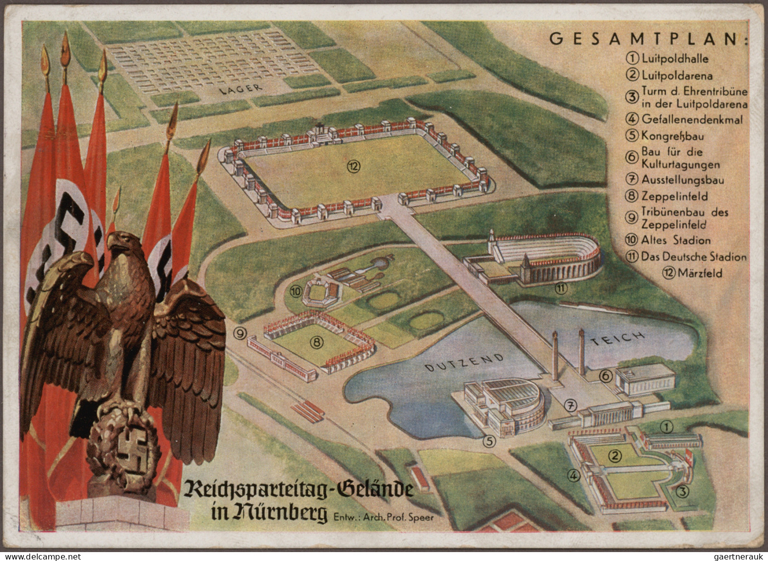 Nachlässe: 1890/1950 ca., enorme Ansichtskartensammlung in 24 Alben/Ordnern und