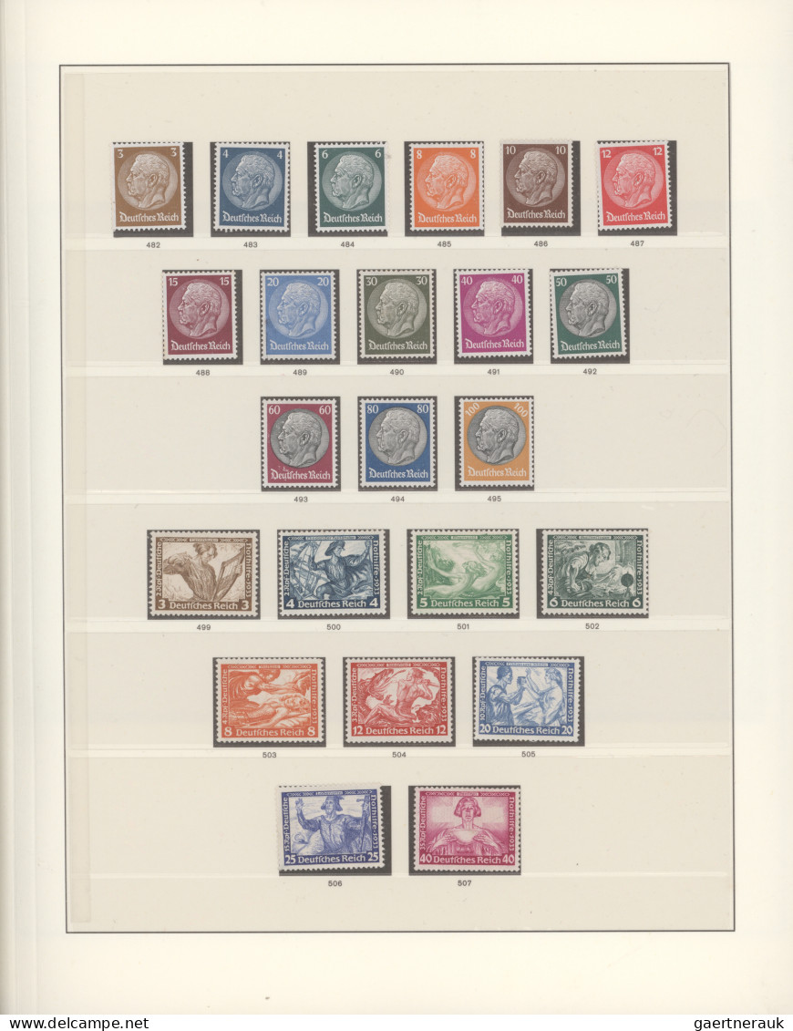 Deutsches Reich - 3. Reich: 1933/1944, Fast Komplette Sammlung Bis Auf Die Teure - Unused Stamps