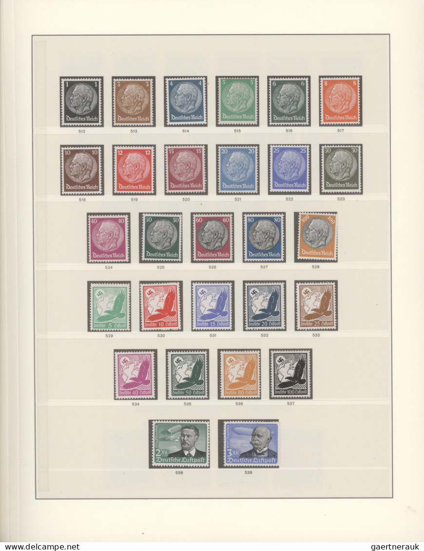 Deutsches Reich - 3. Reich: 1933/1944, Fast Komplette Sammlung Bis Auf Die Teure - Unused Stamps