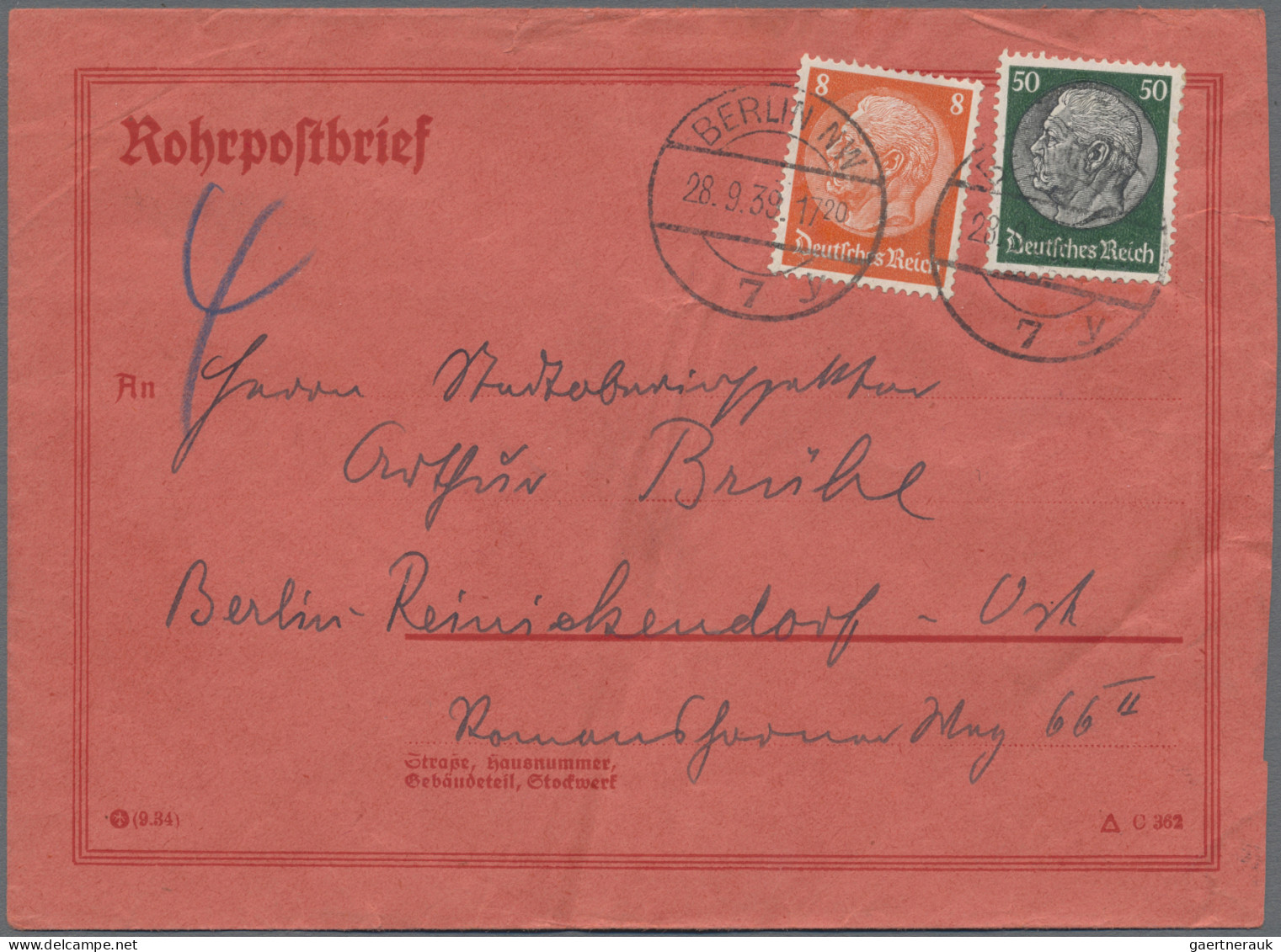Deutsches Reich - 3. Reich: 1933/1944, Guter Posten Mit über 400 Briefen Und Kar - Briefe U. Dokumente