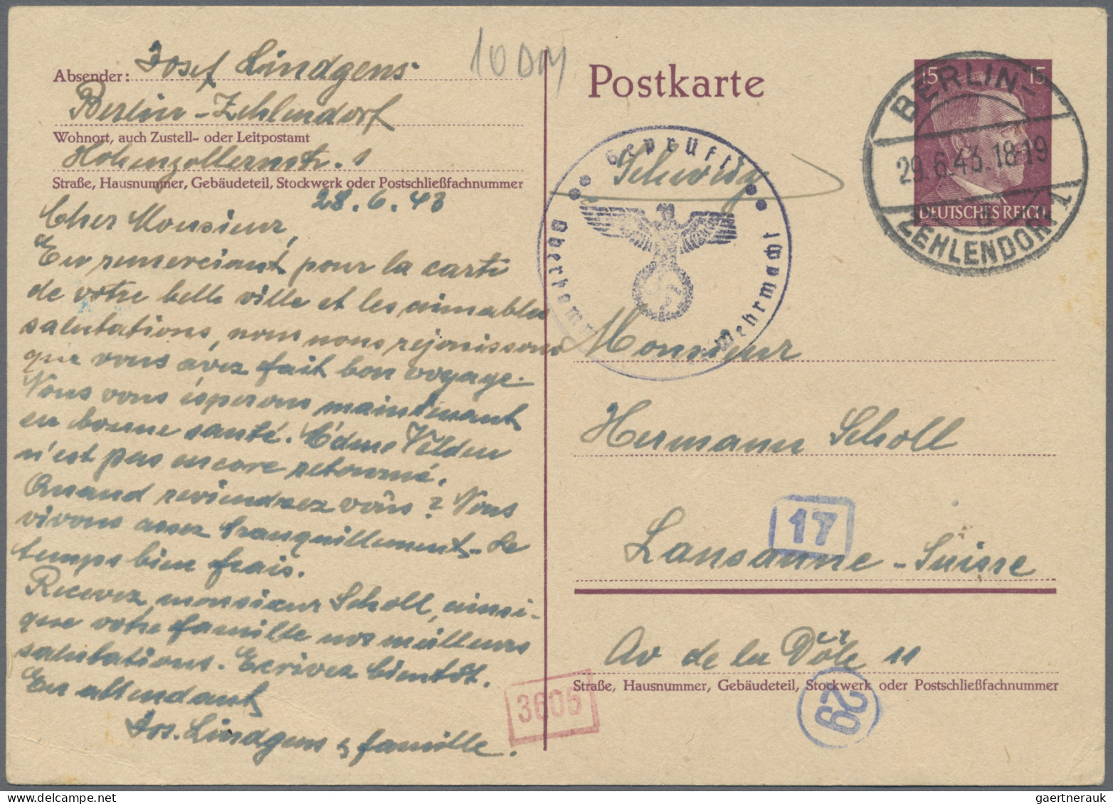 Deutsches Reich - 3. Reich: 1933/1944, Partie Von über 80 Briefen, Karten Und Ga - Storia Postale