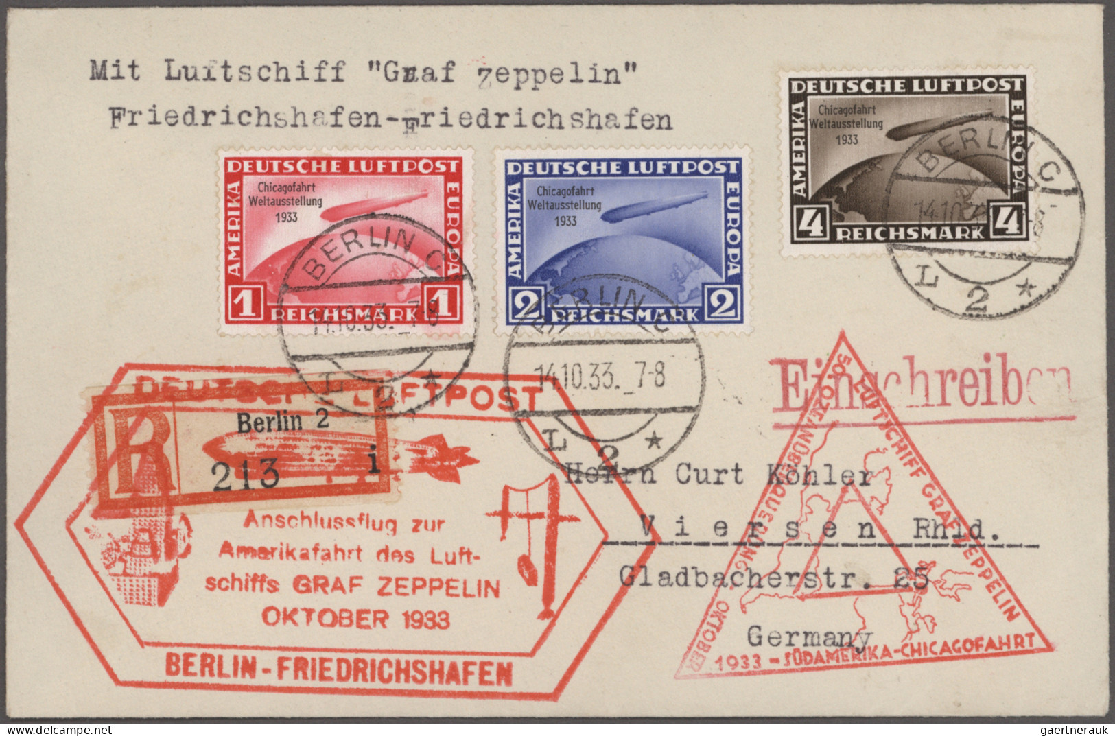 Deutsches Reich - 3. Reich: 1933/1944, Saubere Partie Von 13 Luftpostbriefen Inc - Lettres & Documents