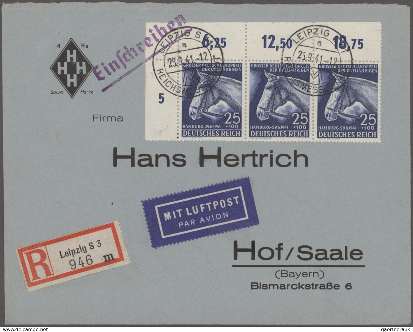 Deutsches Reich - 3. Reich: 1933/1944, Saubere Partie Von 13 Luftpostbriefen Inc - Covers & Documents