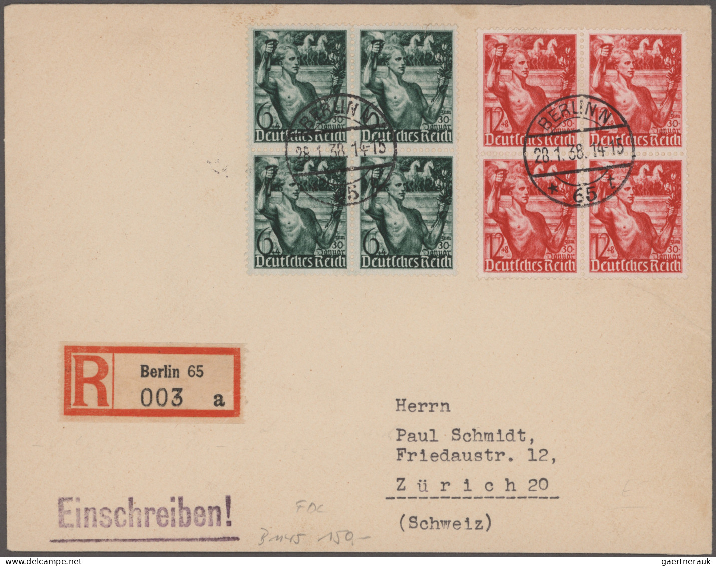 Deutsches Reich - 3. Reich: 1933/1944, saubere Sammlung von 31 Ersttagsbriefen m