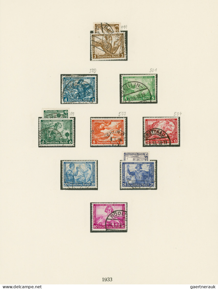 Deutsches Reich - 3. Reich: 1933/1945, Gestempelte Sammlung Im Lindner-Ringbinde - Oblitérés