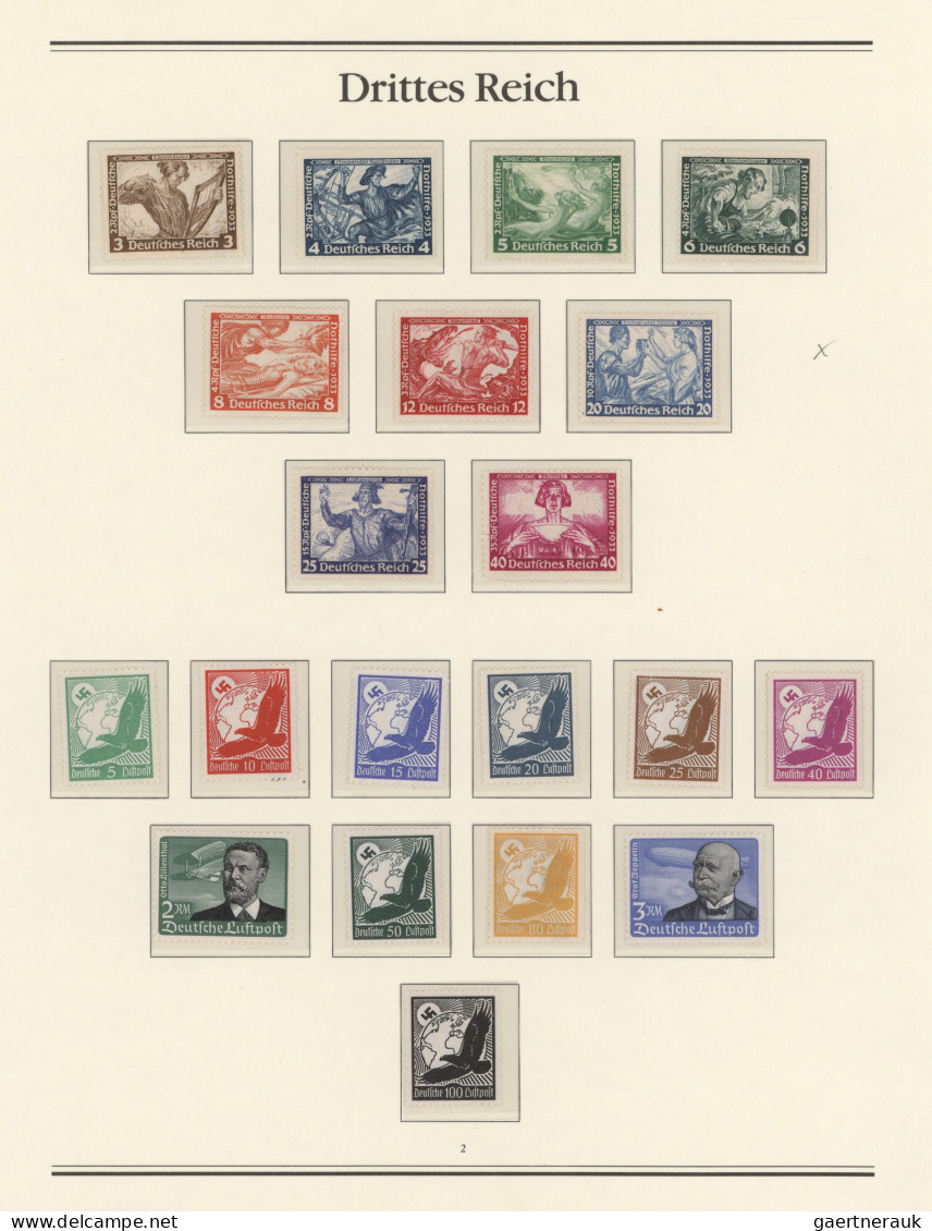 Deutsches Reich - 3. Reich: 1933/1945, In Den Hauptnummern Bis Auf Chicago-Fahrt - Unused Stamps