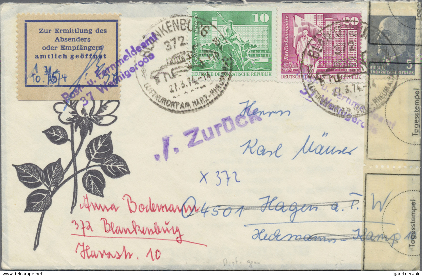 DDR: 1949/1990, Partie Von Ca. 121 Belegen, Neben Einfachem Material Sind Auch E - Collections