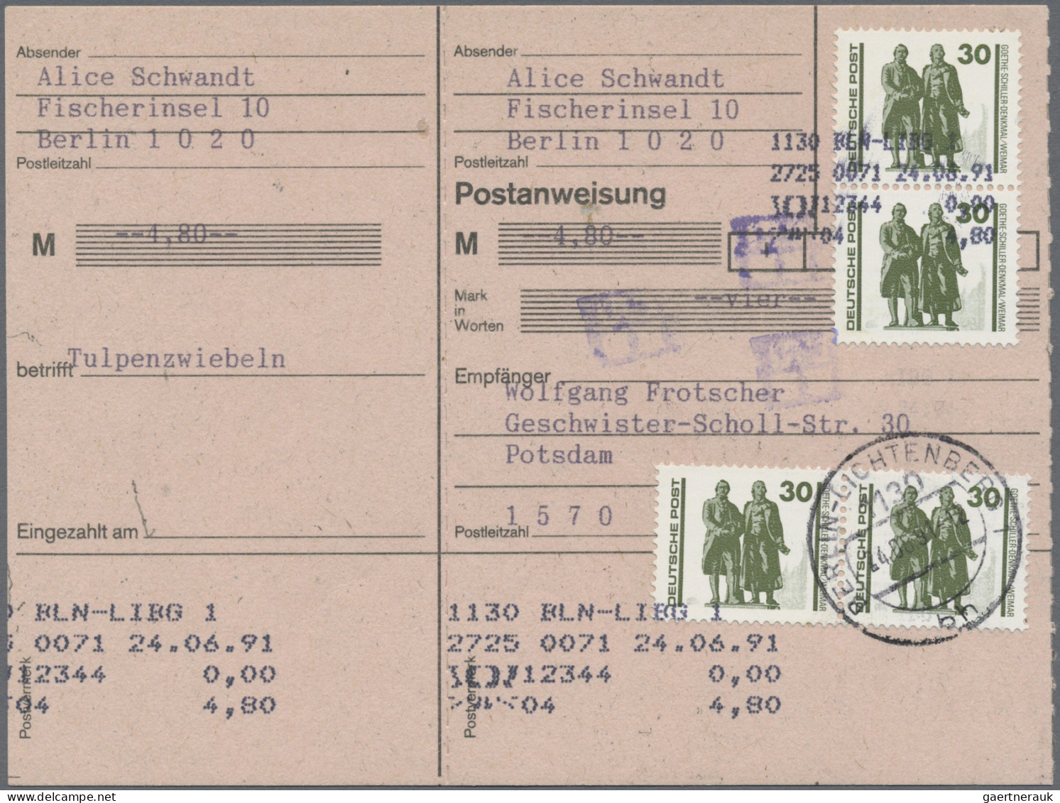DDR: 1949/1990, Partie von ca. 121 Belegen, neben einfachem Material sind auch e