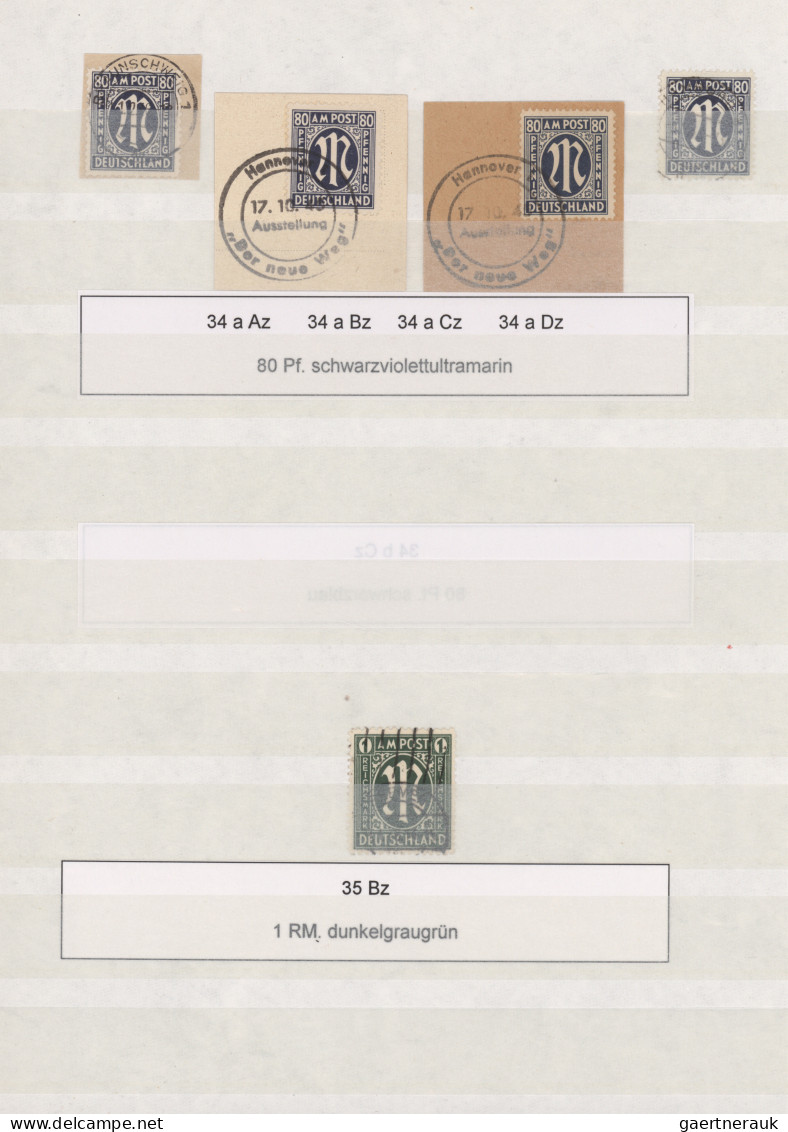 Bizone: 1945/1946, AM-POST, Hochwertige Gestempelte Sammlung Amerikanischer, Bri - Otros & Sin Clasificación