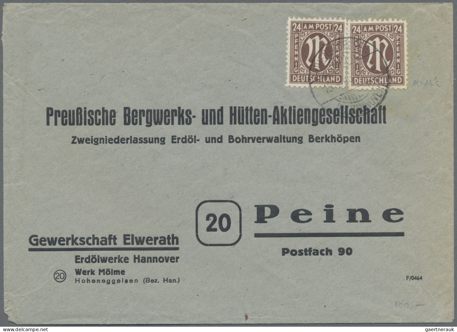 Bizone: 1945/1946, AM-Post, Sammlungspartie von 34 Belegen, dabei MiF mit Lokala