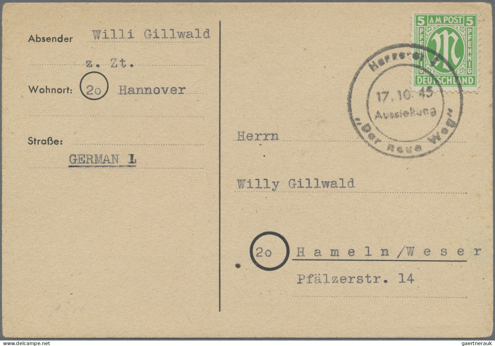 Bizone: 1945/1946, AM-Post, Sammlungspartie von 34 Belegen, dabei MiF mit Lokala