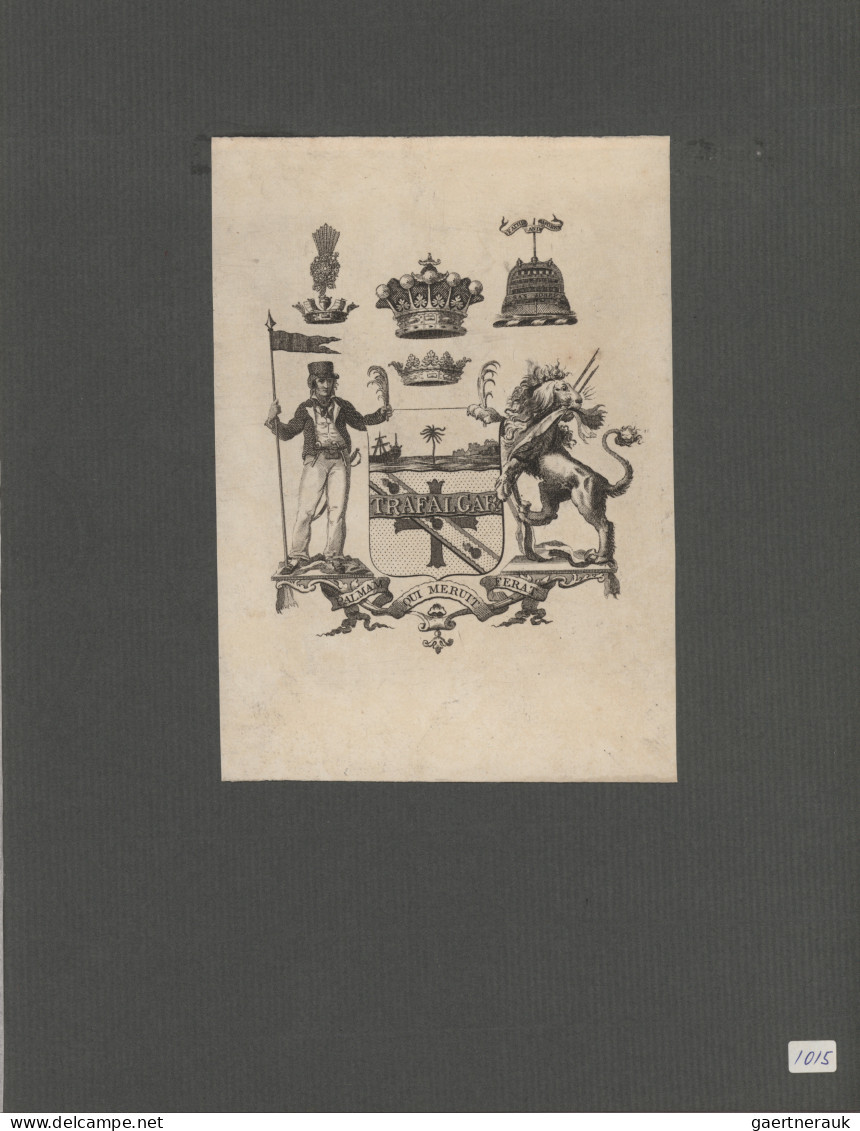 Varia (im Briefmarkenkatalog): 1800/1850 (ca.), Ex Libris, Vielseitige Sammlung - Andere & Zonder Classificatie