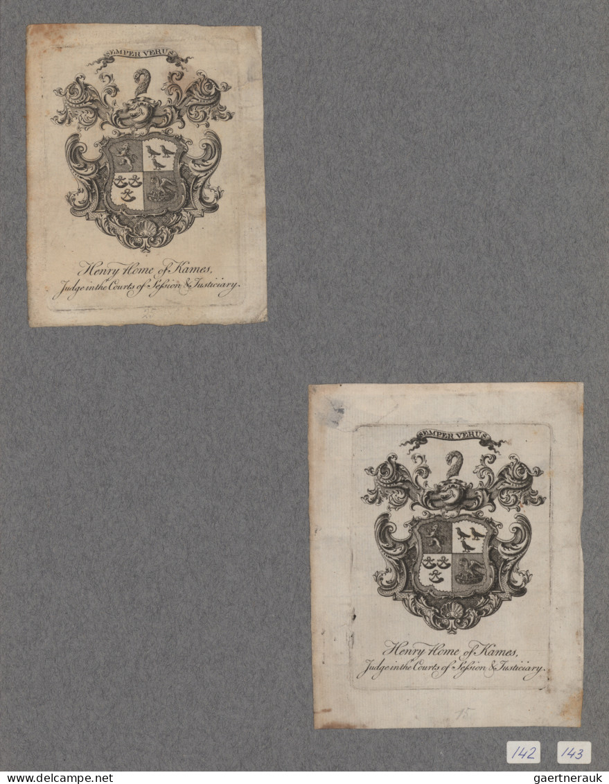 Varia (im Briefmarkenkatalog): 1800/1850 (ca.), Ex Libris, Vielseitige Sammlung - Autres & Non Classés