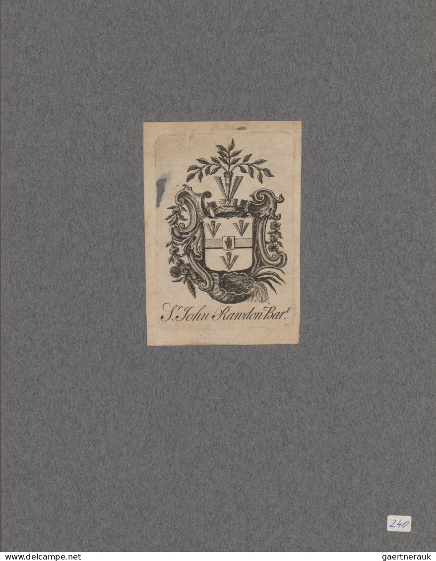 Varia (im Briefmarkenkatalog): 1800/1850 (ca.), Ex Libris, Vielseitige Sammlung - Other & Unclassified