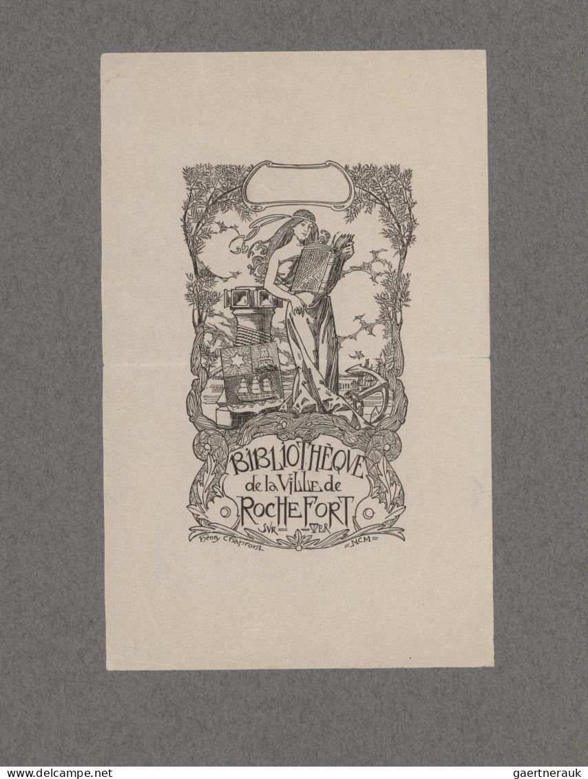 Varia (im Briefmarkenkatalog): 1800/1950 (?), Ex Libris, Vielseitige Sammlung Vo - Sonstige & Ohne Zuordnung