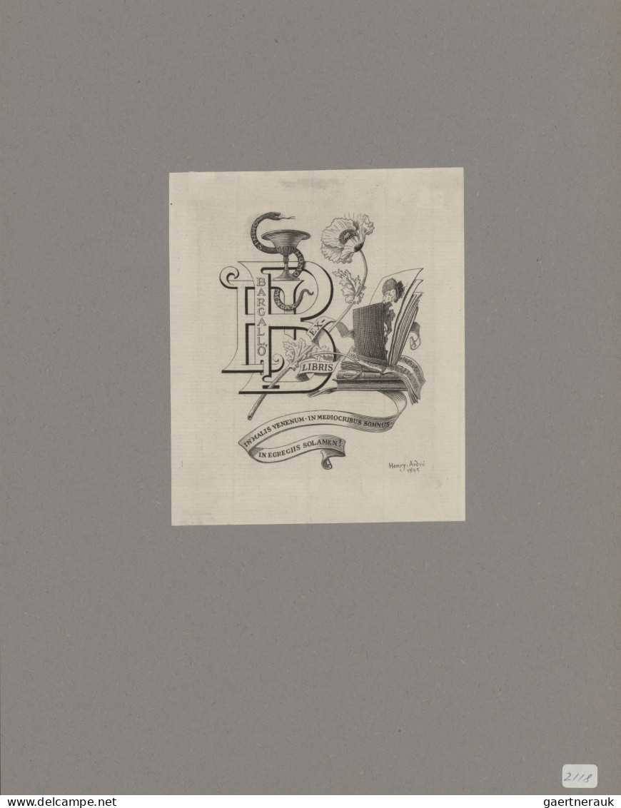 Varia (im Briefmarkenkatalog): 1893/1921, Ex Libris, Sammlung Von Ca. 126 Stück - Other & Unclassified