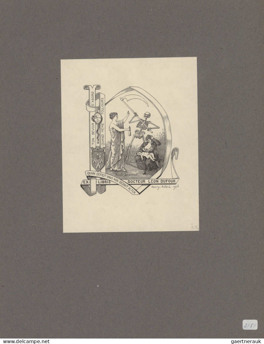 Varia (im Briefmarkenkatalog): 1893/1921, Ex Libris, Sammlung Von Ca. 126 Stück - Other & Unclassified